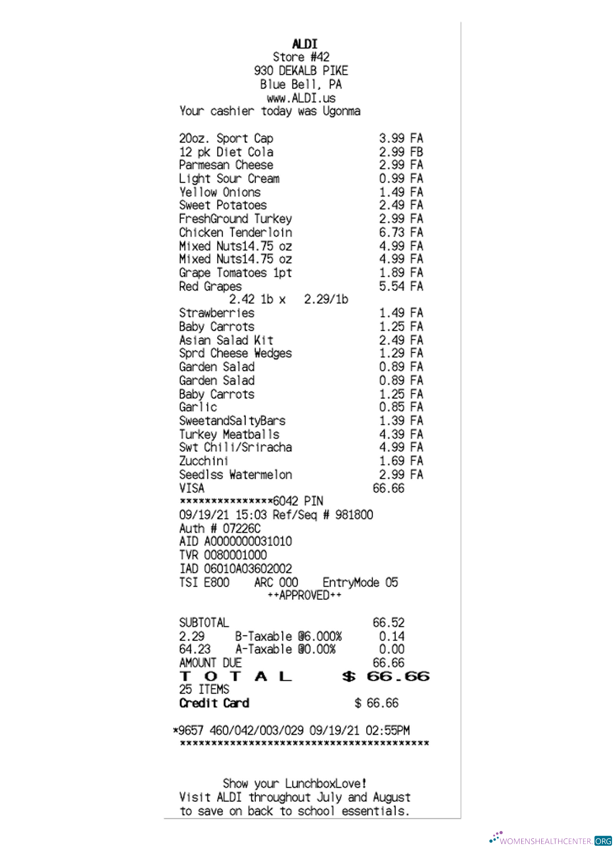 Download ALDI STORE receipt template Photoshop template